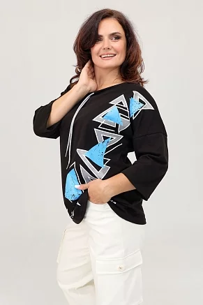 Женская футболка 50561 / черный