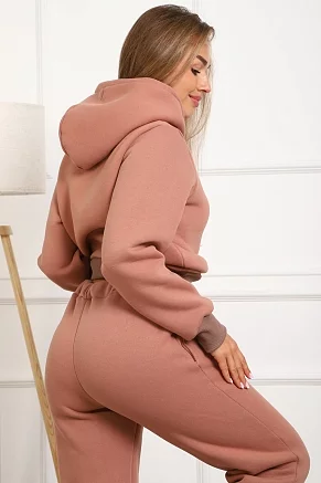 Женский костюм с брюками 88404 / коричневый