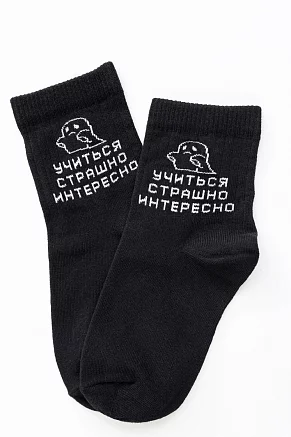 Носки женские стандарт Мчу на учебу (набор 3 пары) / черный