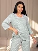 Женская пижама с брюками мод.2259 / Ментол №4