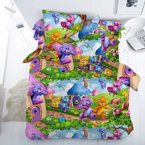 Детское постельное белье бязь эксклюзив ГОСТ / Радужные мишки