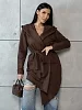 Женский кардиган с капюшоном мод.1276/5 / Коричневый