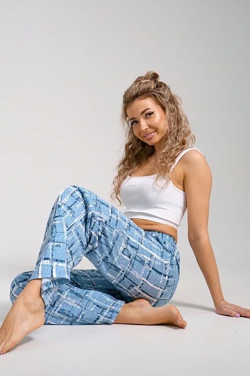 Женские брюки 36940 / голубой