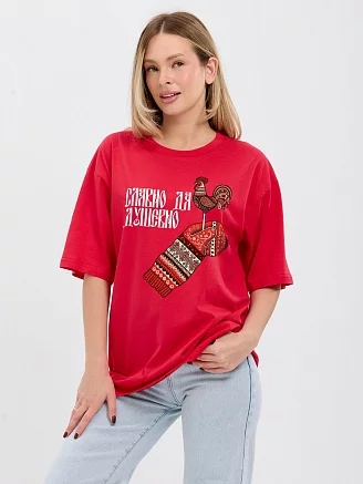 Женская футболка Сувенир-3 / алый