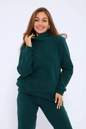 Женский костюм с брюками 35355 / изумрудный