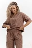 Женский костюм с брюками 37035 / коричневый №16