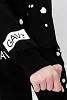 Женский костюм с брюками 28012 / черный+далматин №9
