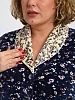 Женский халат на пуговицах "Любимый" / Темно-синий №13