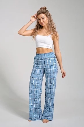 Женские брюки 36940 / голубой