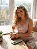 Женская пижама с велосипедками Лэтти / Лиловый №18