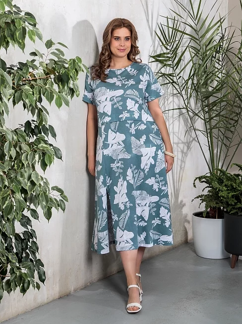 Женское платье Спотти / серо-зелёный
