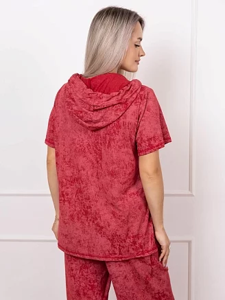 Женский костюм с брюками мод.2174/2 / Бордовый