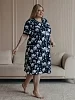 Женский халат на молнии ХКБ2-1 / Синий №11