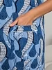 Женский халат на молнии Молли / синий №4