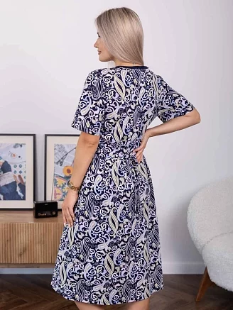 Женский халат на молнии мод.14/60 / Синий