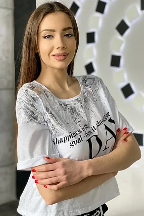 Женская футболка 8034 / белый