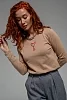 Женский лонгслив 8529/1 / бежевый+Ключик №1
