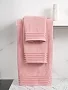 Махровое полотенце Ринг с бордюром / Розовый