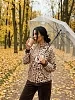 Женский костюм с брюками мод.2277/1 / Коричневый №7