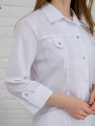 Халат медицинский женский М-025 Тиси / белый
