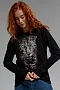 Женский лонгслив 8513/1 / черный+леопард