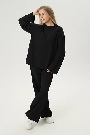 Женский костюм с брюками 14649 / черный