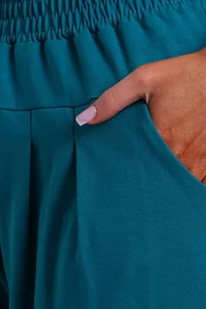 Женский костюм с брюками 35346 / петроль