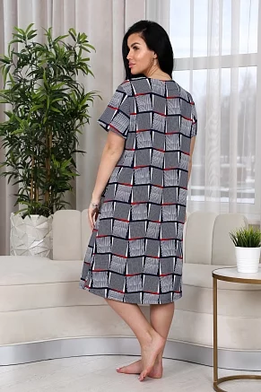 Халат женский 6101 / серая клетка
