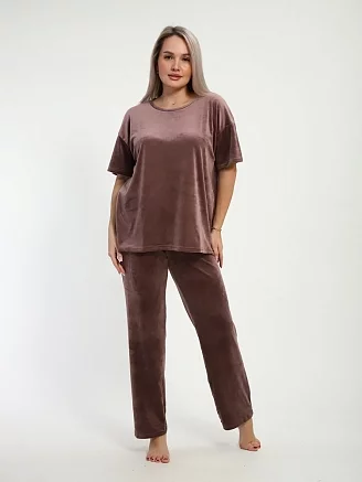 Женская пижама с брюками "Риана" / Кофе