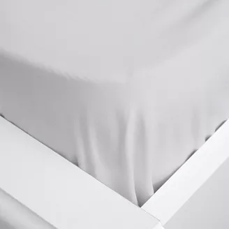 Простыня на резинке "Soft Silver" / Благородное серебро