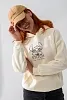 Женская толстовка 8565 / молочный+стич