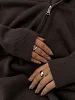 Женский костюм с брюками 14636 / шоколад №5