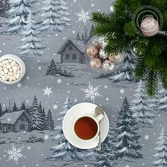 Скатерть рогожка / Русская зима