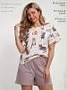 Женская пижама с шортами Рыжик / Лиловый №4