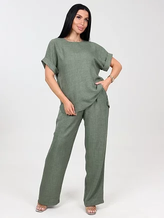 Женский костюм с брюками Шик КЛ-2572 / Фисташка