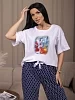 Женская пижама с брюками мод.2297/1 / Белый №3