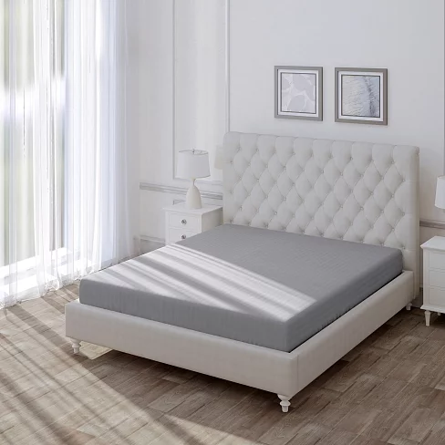 Простыня "Волшебная Ночь" на резинке 140x200 / Серое облако