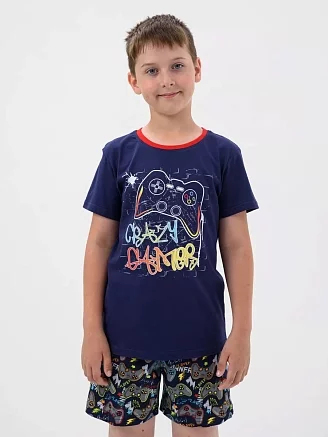 Детская пижама с шортами "Игроман" короткий рукав