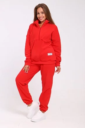Женский костюм с брюками 35354 / красный
