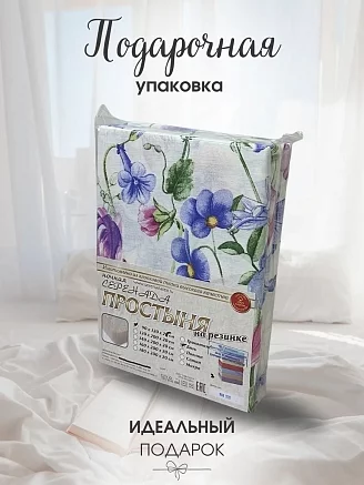Простыня бязь на резинке / Летний сад