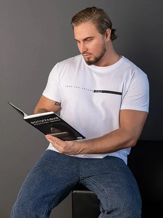 Мужская футболка мод.2164 / Белый