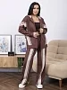 Женский костюм с брюками мод.2254 / коричневый №1