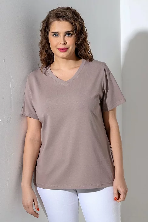 Женская футболка Базис-5 / бежевый