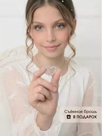 Детская школьная блузка Стрекоза длинный рукав