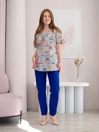 Костюм медицинский женский М-180П Тиси / М-1 василек