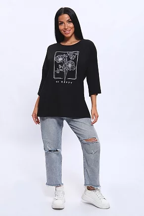 Женская туника 80037 / черный