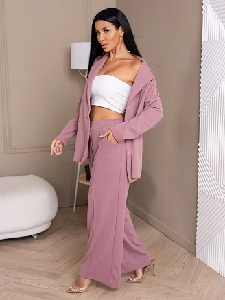 Женский костюм с брюками мод.2123/4 / Розовая пудра