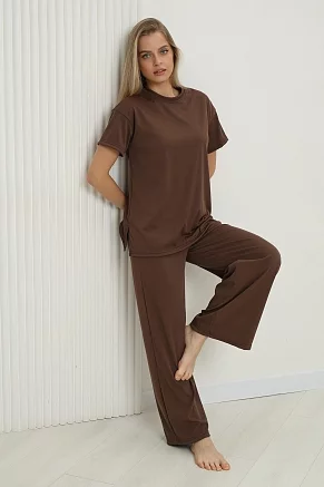 Женский костюм с брюками 7517 / капучино