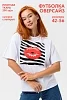Женская футболка 8506/1 / белый+губы
