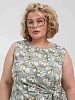 Женское платье "Белые тюльпаны" 2336-К / Зеленый №2